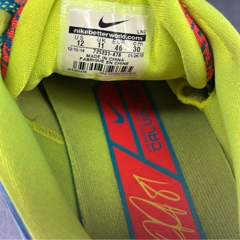 Nike CJ3 Trainer Calvin Johnson Radioactive Sneakers Mens 12 Rare